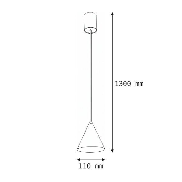 Lampe à suspendre ronde terre cuite Ø11 cm GU10 métal cône