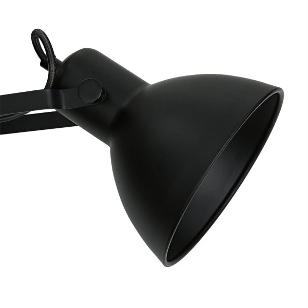 Spot lampe noir métal rond rétro DALLAS