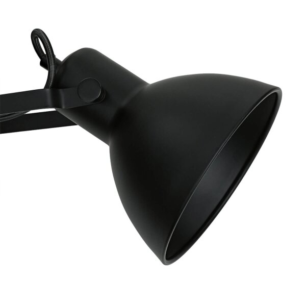Spot de plafond noir métal E16 rétro salon