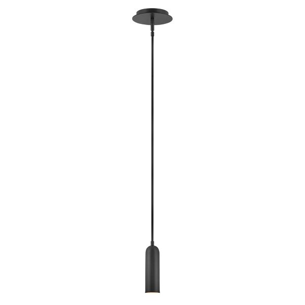 Suspension LED métal D : 12,7 cm étroit noir