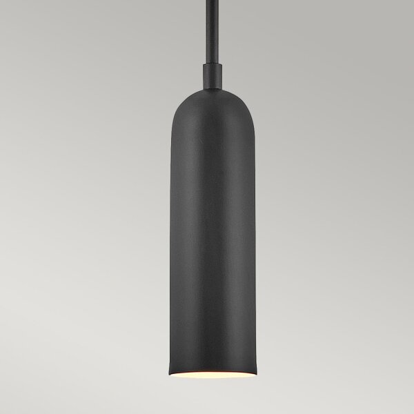 Suspension LED métal D : 12,7 cm étroit noir