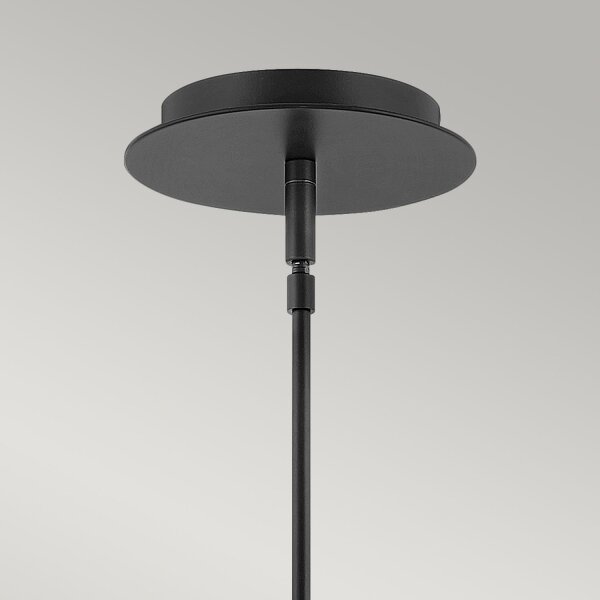 Suspension LED métal D : 12,7 cm étroit noir