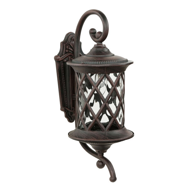 Applique murale rustique dextérieur brun antique E27 LANTERN