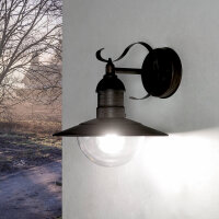 Lampe murale dextérieur antique or OSLO rustique...