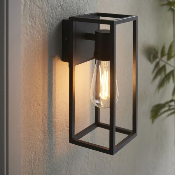 Applique extérieure Noir H : 27 cm IP44 Abat-jour ouvert E27