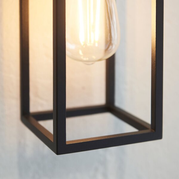 Applique extérieure Noir H : 27 cm IP44 Abat-jour ouvert E27