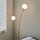 Lampadaire verre métal 160,8 cm en laiton blanc 2x G9