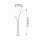 Lampadaire verre métal 160,8 cm en laiton blanc 2x G9