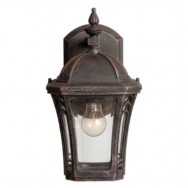 Applique extérieure Lanterne marron antique aluminium
