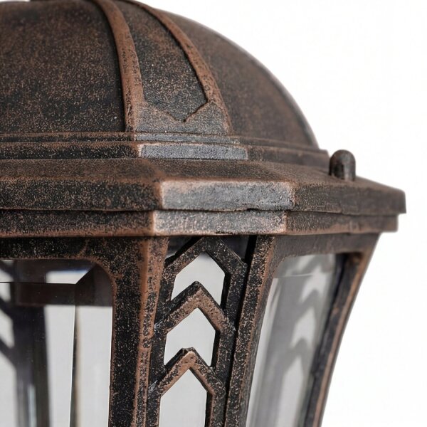 Applique extérieure Lanterne marron antique aluminium