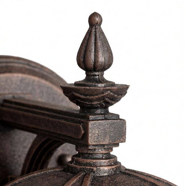 Applique extérieure Lanterne marron antique aluminium