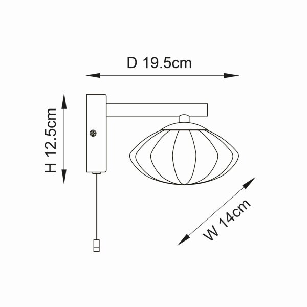 Applique murale avec interrupteur IP44 métal verre en laiton G9