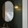 Applique murale avec interrupteur IP44 métal verre en laiton G9