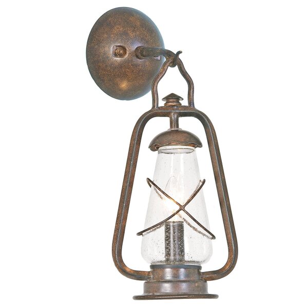 Applique vintage extérieur fer forgé verre IP43