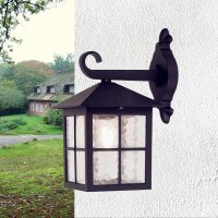 Applique murale noire en aluminium IP43 Rustique...