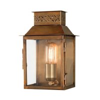 Applique ext&eacute;rieure laiton verre IP44 Vintage maison
