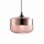 Lampe à suspendre verre fumé métal Ø 24,6cm rond noir cuivre E27