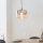 Lampe à suspendre verre fumé métal Ø 24,6cm rond noir cuivre E27