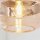 Lampe à suspendre verre fumé métal Ø 24,6cm rond noir cuivre E27