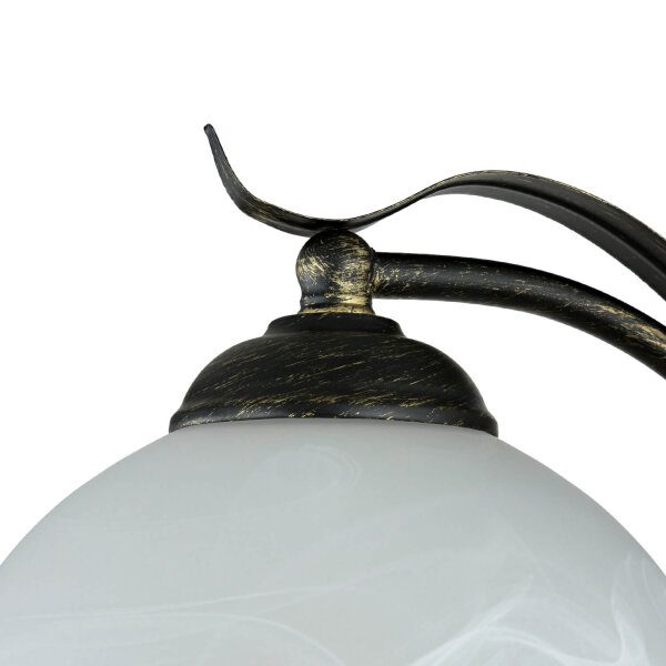 Plafonnier KORFU en laiton antique 3-flmg