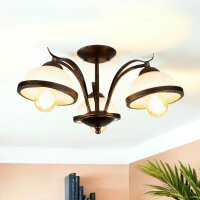 Plafonnier KORFU en laiton antique 3-flmg