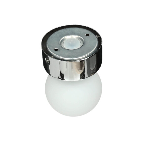 Applique murale salle de bain IP44 ronde en chrome Ø7,5cm