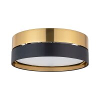 Plafonnier noir or faible éblouissement 3x E27...