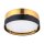 Plafonnier noir or faible éblouissement 3x E27 rond Ø 45 cm