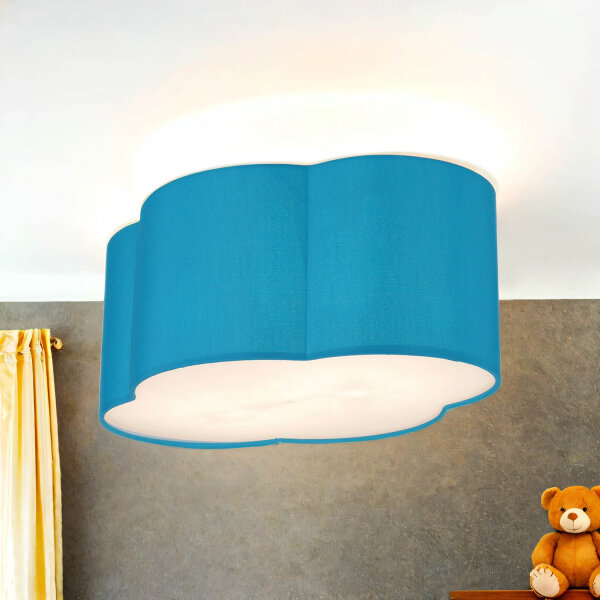Lampe pour enfants Bleu Nuage à faible éblouissement 41 cm de long 2x E27