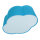 Lampe pour enfants Bleu Nuage à faible éblouissement 41 cm de long 2x E27