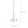 Suspension réglable en hauteur avec abat-jour en verre rustique blanc