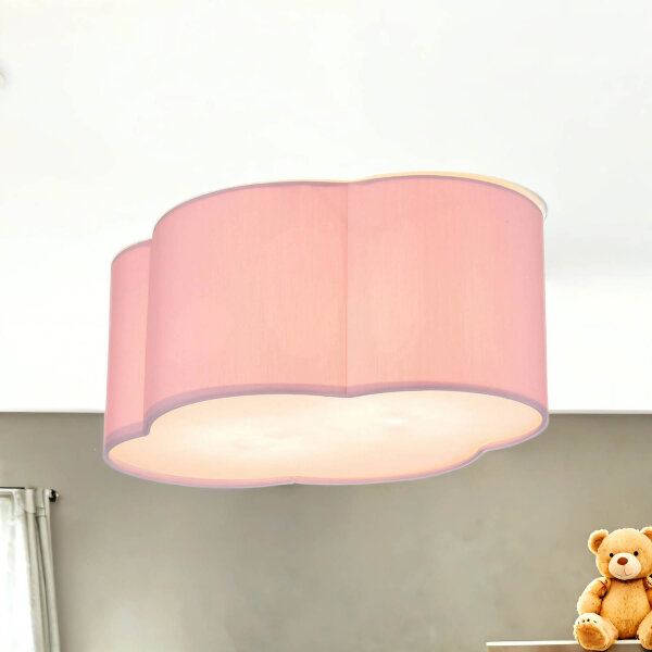 Plafonnier Rose Nuage Tissu Enfants Bébé mignon