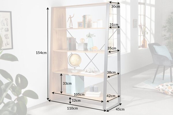 Étagère polyvalente Industrial 110 x 154 cm MDF métal