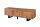 TV Lowboard bois acacia métal 160 cm piètement à patins bord darbre