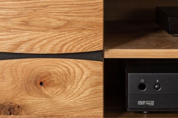 TV Lowboard bois largeur 160 cm Design industriel PATRICIA