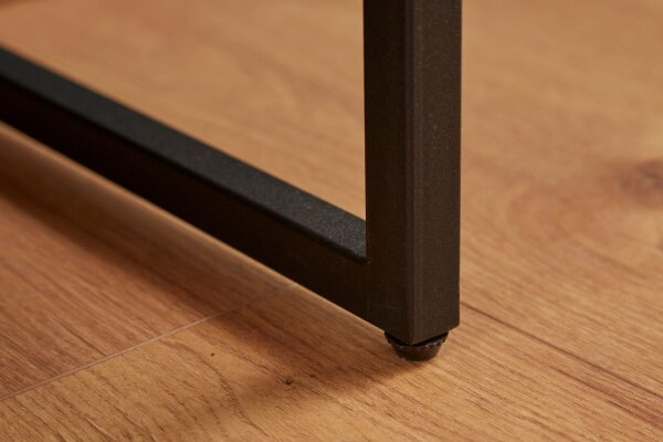 Étagère design industriel 90 x 166 cm placage bois véritable métal