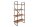 Étagère design industriel 90 x 166 cm placage bois véritable métal