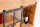TV Lowboard Bois Verre Métal Rustique 160 cm Portes coulissantes