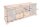 TV Lowboard Bois Verre Métal Rustique 160 cm Portes coulissantes