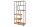 Étagère moderne aspect bois 77 x 185 cm asymétrique