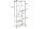 Étagère moderne aspect bois 77 x 185 cm asymétrique
