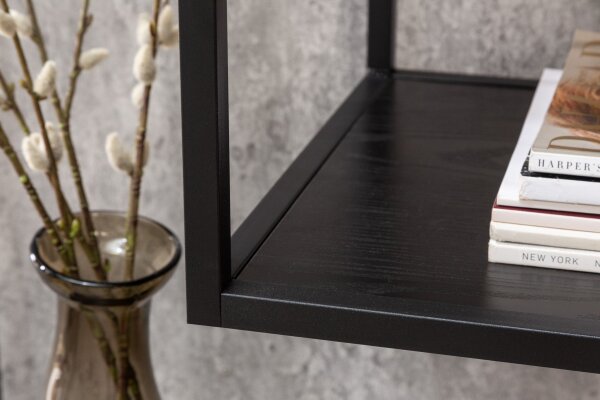 Étagère sur pied noire 114 x 185 cm design moderne VIVEN