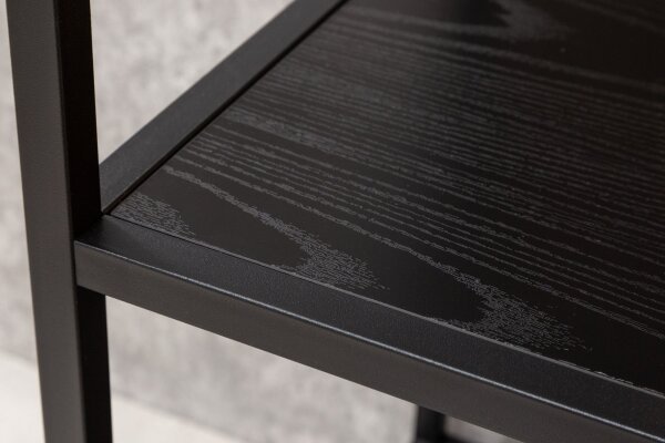Étagère sur pied Noir 77 x 185 cm Moderne asymétrique
