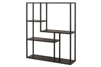 &Eacute;tag&egrave;re murale noire aspect bois 75 x 91 cm...