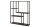 Étagère murale noire aspect bois 75 x 91 cm grande Moderne