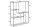 Étagère murale noire aspect bois 75 x 91 cm grande Moderne