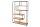 Étagère moderne 114 x 185 cm en bois asymétrique