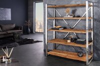Étagère en teck acier inoxydable 141 x 183...