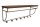 Portemanteau mural 77 cm bois vintage fer 7 crochets