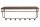 Portemanteau mural 77 cm bois vintage fer 7 crochets